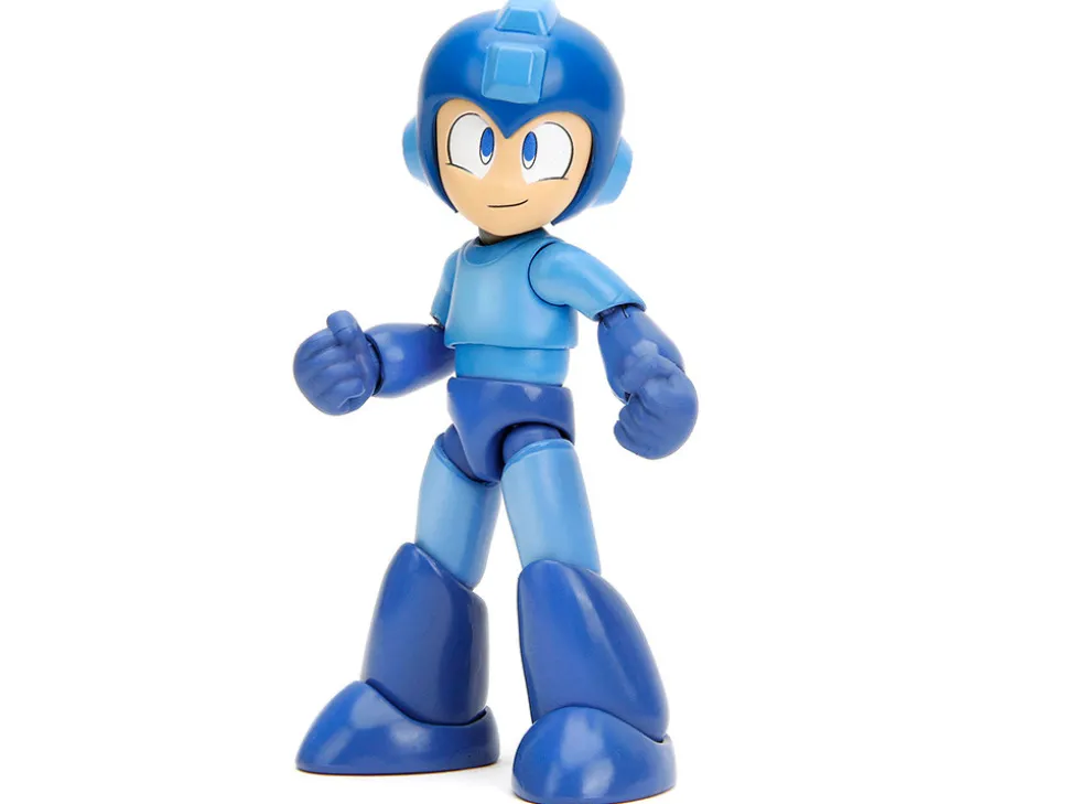 Mega Man 4 5 Moveable Figure with Accessories and Alternate Head and Hands Mega Man 1987 Video Game model Jada 34221