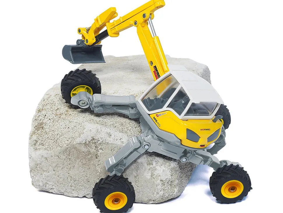 Menzi Muck M545 Walking Excavator Yellow with White Top 1/50 Diecast Model Siku 3548
