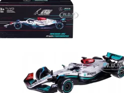 Mercedes AMG F1 W13 E Performance #63 George Russell F1 Formula One World Championship 2022 with Display Case 1/43 Diecast Model Car Bburago 38066GR