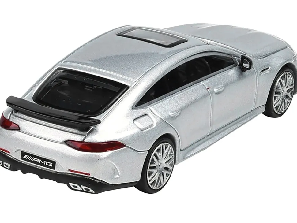 2018 Mercedes-AMG GT 63 S with Sunroof Silver Metallic 1/64 Diecast Model Car Paragon Models PA-55283