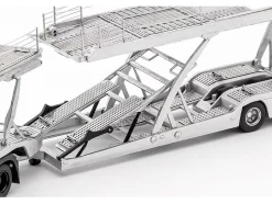 Mercedes-Benz Actros Auto Transporter White 1/64 Diecast Model by GCD