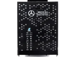Mercedes-Benz Actros Gigaspace Car Transporter Black and Mercedes-AMG F1 W15 E Performance #63 George Russell