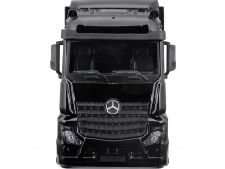 Mercedes-Benz Actros Gigaspace Car Transporter Black and Mercedes-AMG F1 W15 E Performance #63 George Russell
