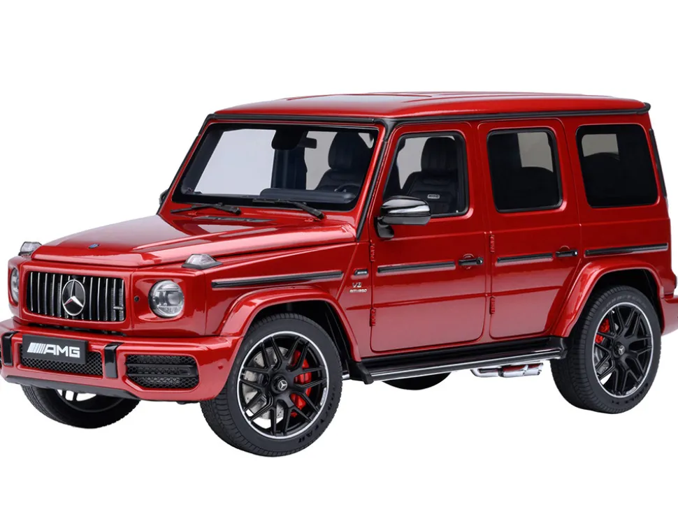 2019 Mercedes-Benz AMG G63 Cardinal Red Metallic 1/18 Model Car by Autoart