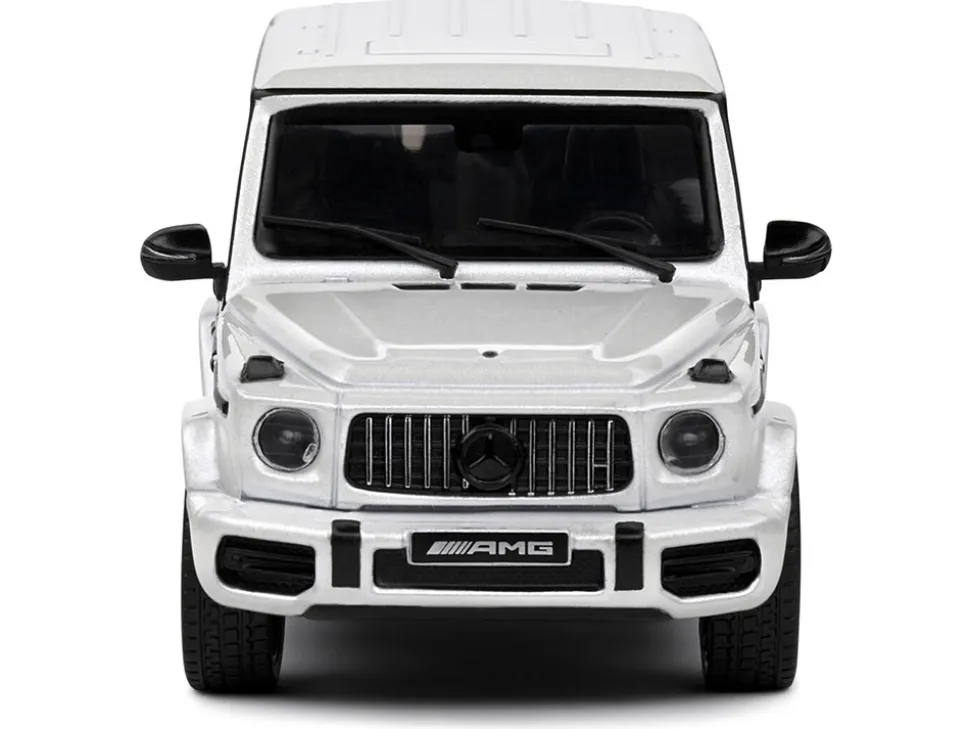 2022 Mercedes-Benz AMG G63 Diamond White Metallic with Graphics 1/43 Diecast Model Car by Solido