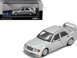 Mercedes-Benz 190E 2.5-16 Evolution II Silver Metallic 1/64 Diecast Model Car by Inno Models