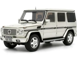 2003 Mercedes-Benz G-Class 55 AMG Iridium Silver Metallic Limited Edition to 999 pieces Worldwide 1/18 Model Car by Otto Mobile