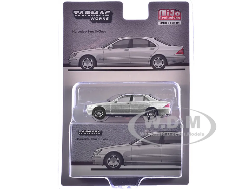 Mercedes-Benz S-Class Brilliant Silver Metallic "Global64" Series 1/64 Diecast Model by Tarmac Works