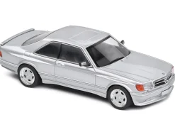 1990 Mercedes Benz 560 SEC AMG WideBody Silver Metallic 1/43 Diecast Model Car Solido S4310903