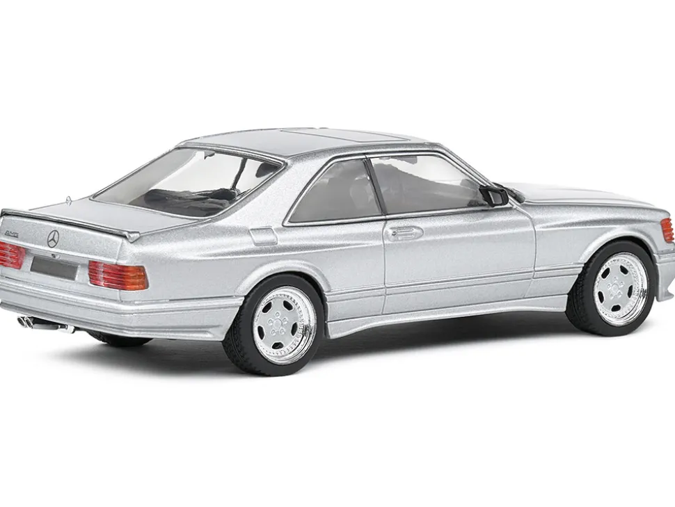 1990 Mercedes Benz 560 SEC AMG WideBody Silver Metallic 1/43 Diecast Model Car Solido S4310903