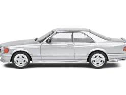 1990 Mercedes Benz 560 SEC AMG WideBody Silver Metallic 1/43 Diecast Model Car Solido S4310903