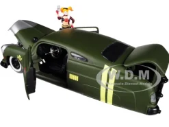 1951 Mercury Matt Green Harley Quinn Diecast Figure DC Comics Bombshells Series 1/24 Diecast Model Car Jada 30456