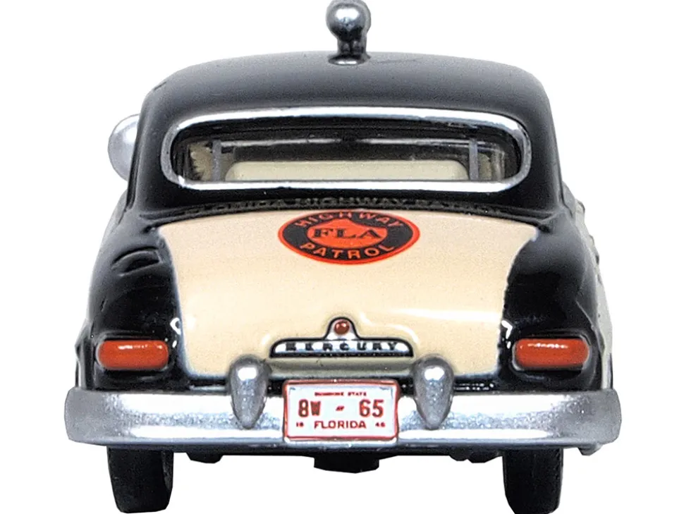 1949 Mercury Monarch Police Black and White Florida Highway Patrol 1/87 (HO) Scale Diecast Model Car Oxford Diecast 87ME49010