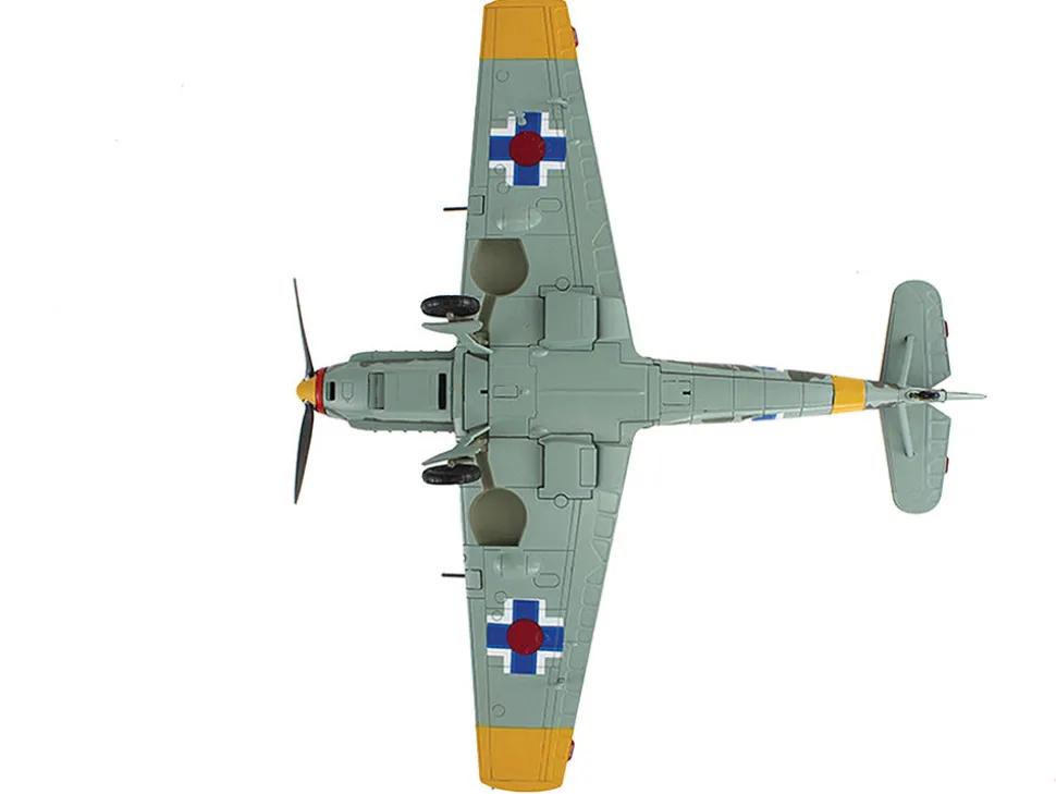 Messerschmitt Bf 109E-3 Fighter Aircraft "White 2, Jan Reznak, 13.(slow)/JG 52, Kraznodar, USSR" (1943) German Luftwaffe "Air Power Series" 1/48 Diecast Model by Hobby Master