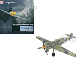 Messerschmitt Bf 109E-3 Fighter Aircraft "White 2, Jan Reznak, 13.(slow)/JG 52, Kraznodar, USSR" (1943) German Luftwaffe "Air Power Series" 1/48 Diecast Model by Hobby Master