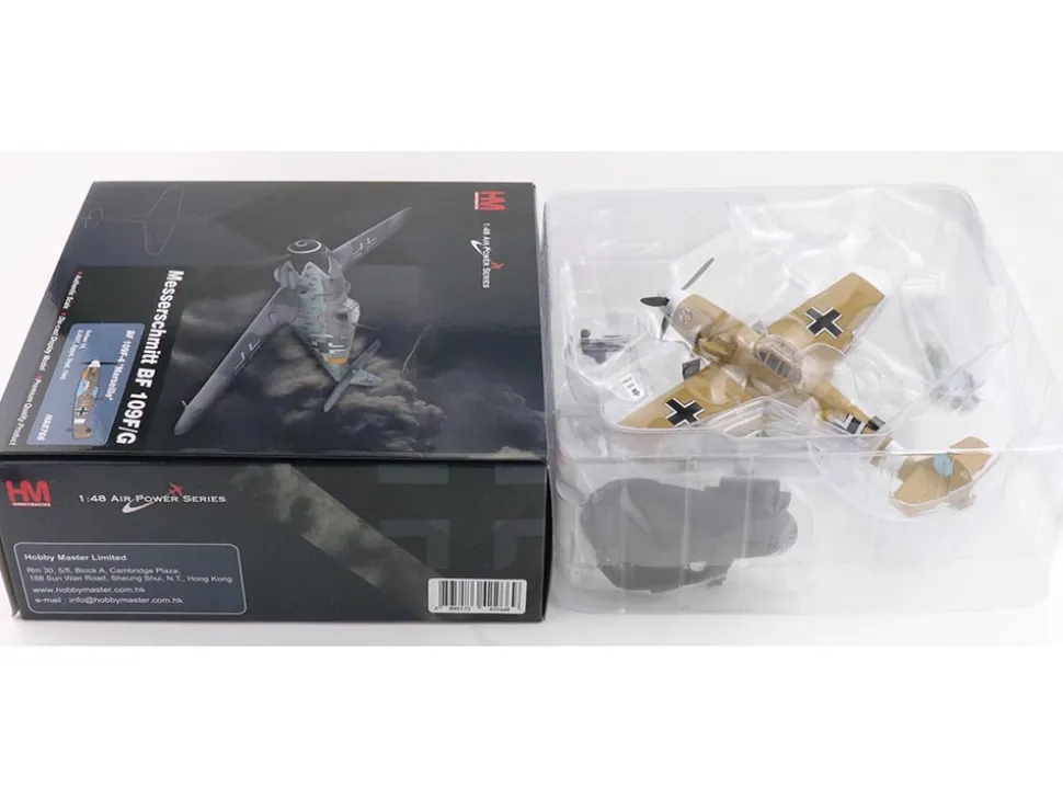 Messerschmitt Bf 109F-4 Fighter Aircraft "Marseille, Yellow 14, 3./JG27, Egypt" (1942) German Luftwaffe "Air Power Series" 1/48 Diecast Model by Hobby Master