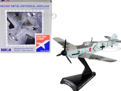 Messerschmitt Bf 109 Fighter Aircraft Black 1 Ace Adolf Galland German Luftwaffe 1/87 Diecast Model Airplane Postage Stamp PS5336-5