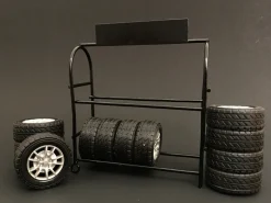 Metal Tire Rack For 1:24 Scale Models American Diorama 77530