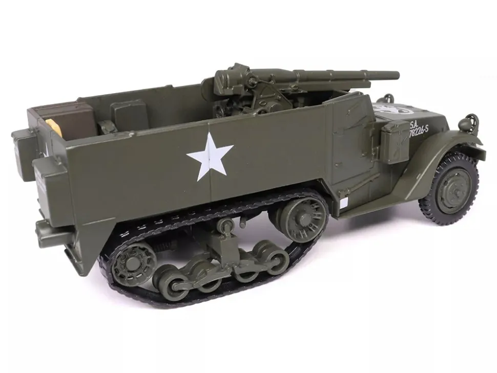 M3 Gun Motor Carriage with 75mm M1897A4 Gun Olive Drab "United States Army" 1/43 Diecast Model by Militaria Die Cast