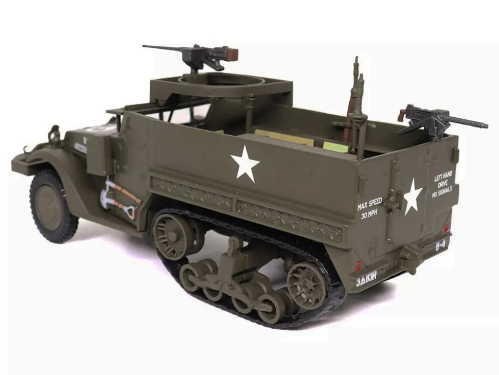 M3 Half-Track AFV with M2HB Machine Gun Olive Drab "United States Army" 1/43 Diecast Model by Militaria Die Cast