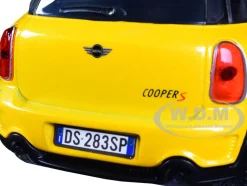 Mini Cooper S Countryman Roof Rack Accessories Yellow Metallic and Black City Classics Series 1/24 Diecast Model Car Motormax 79752