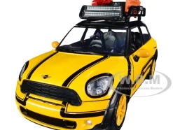 Mini Cooper S Countryman Roof Rack Accessories Yellow Metallic and Black City Classics Series 1/24 Diecast Model Car Motormax 79752