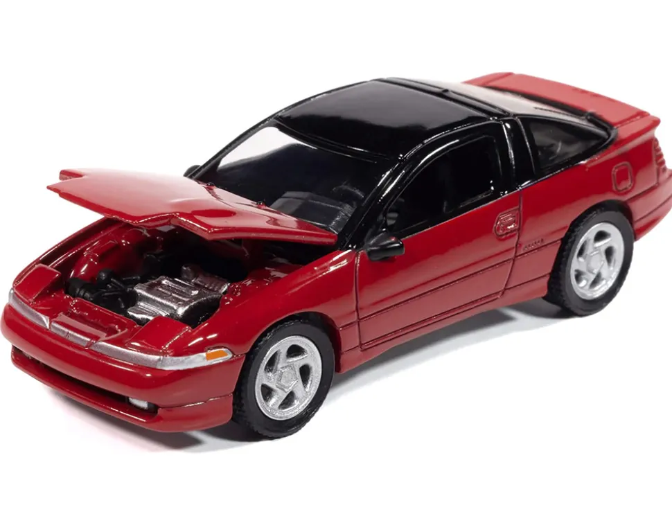 1991 Mitsubishi Eclipse GSX Maranello Red with Black Top "Import Legends" Series 1/64 Diecast Model Car by Auto World