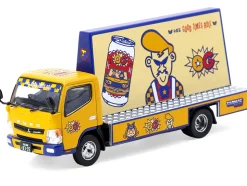 Mitsubishi Fuso Canter Mobile Ad Truck RHD (Right Hand Drive) "OG Beer" Yellow with Graphics "Truck64" Series 1/64 Diecast Model Car by Tarmac Works