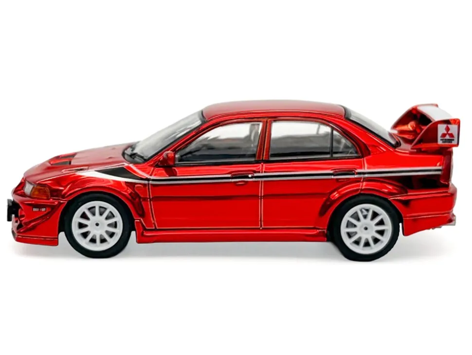 Mitsubishi Lancer Evolution VI RHD (Right Hand Drive) "Tommi Makinen Edition" Red Chrome "Hobby Expo China 2026" 1/64 Diecast Model Car by Works Model