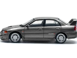 Mitsubishi Lancer Evolution IV RHD (Right Hand Drive) Dark Gray Metallic 1/64 Diecast Model Car by Pop Race