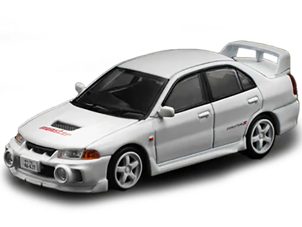 Mitsubishi Lancer Evolution IV RHD (Right Hand Drive) White "Indonesia Diecast Expo 2024 Exclusive" 1/64 Diecast Model Car by Pop Race