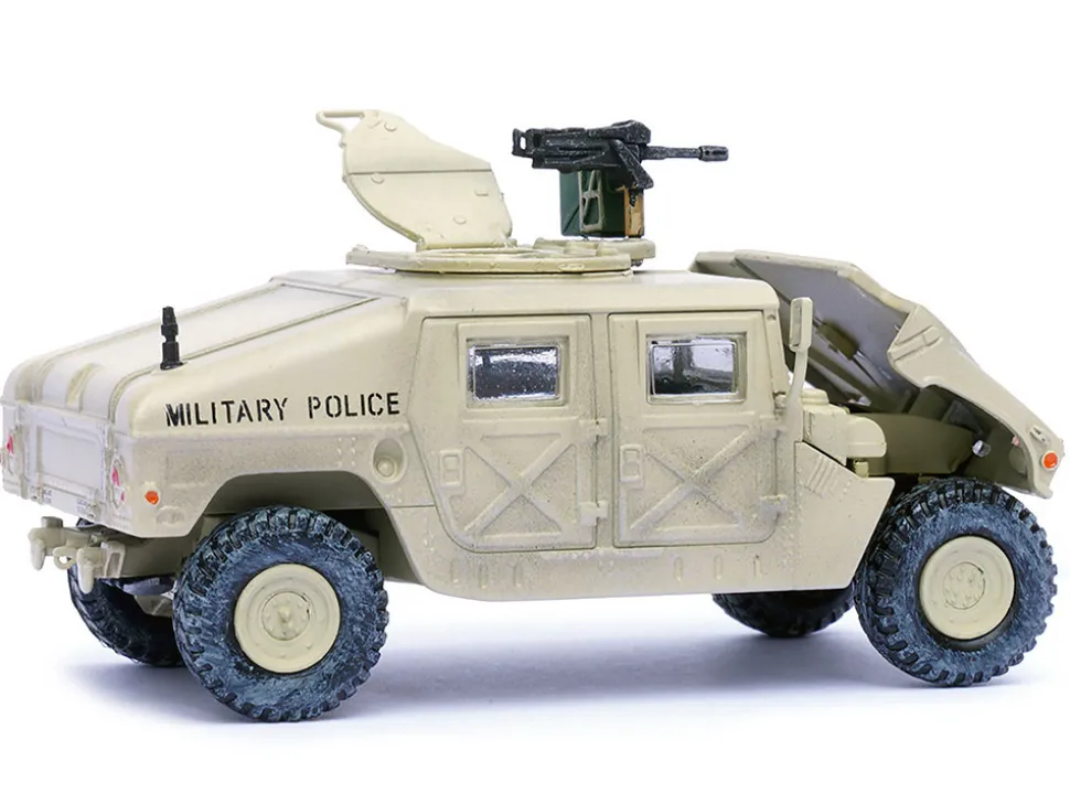 M988 Modern 4×4 Utility Vehicle with Grenade Launcher Desert Sand "Military Police, 4th Traffic Platoon, A company, 92nd MP Battalion 89th MP Brigade Ad Daman Saudi Arabia Gulf War" (1990) "Military Miniature" Series 1/64 Diecast Model by Panzerkampf
