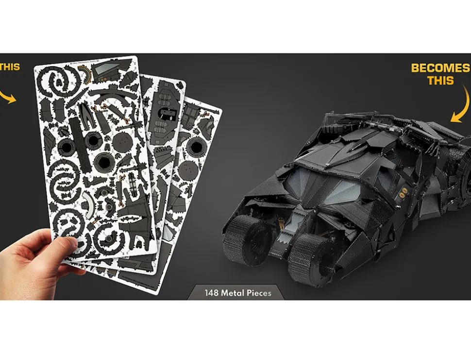 Model Kit Batman Tumbler "The Dark Knight Trilogy" (2005-2012) Movies (Challenging Difficulty) Steel Model by Metal Earth