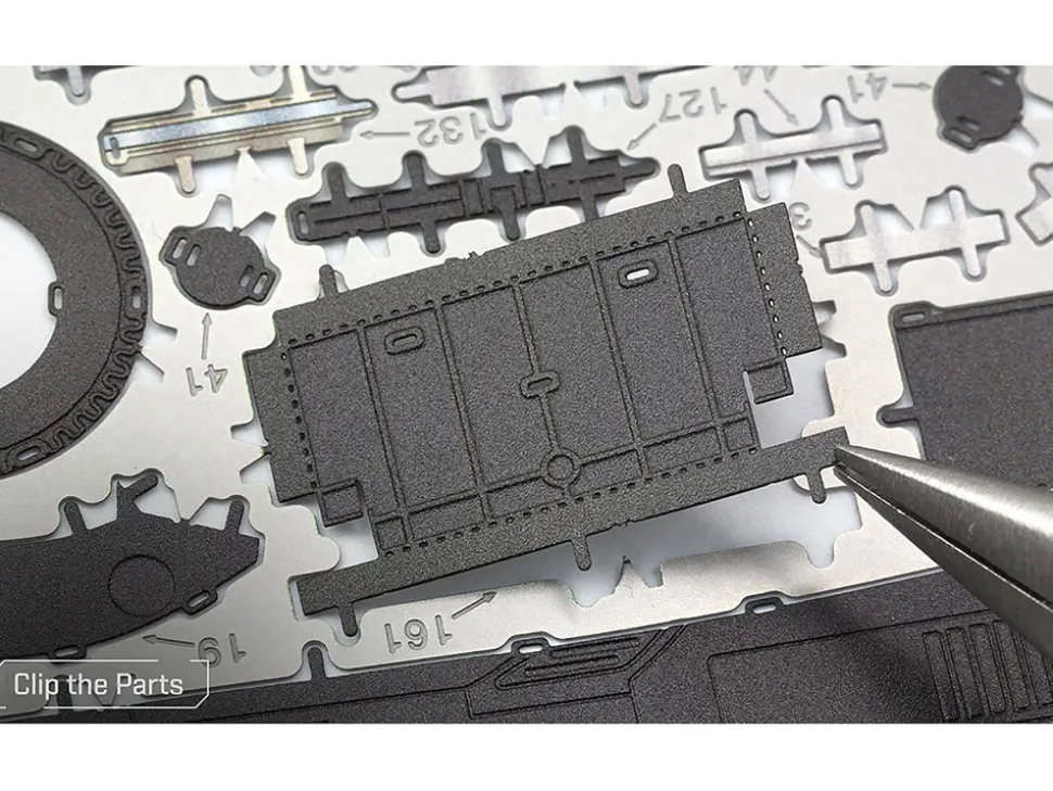 Model Kit 1989 Batmobile Black "Batman" (1989) Movie (Challenging Difficulty) Steel Model by Metal Earth