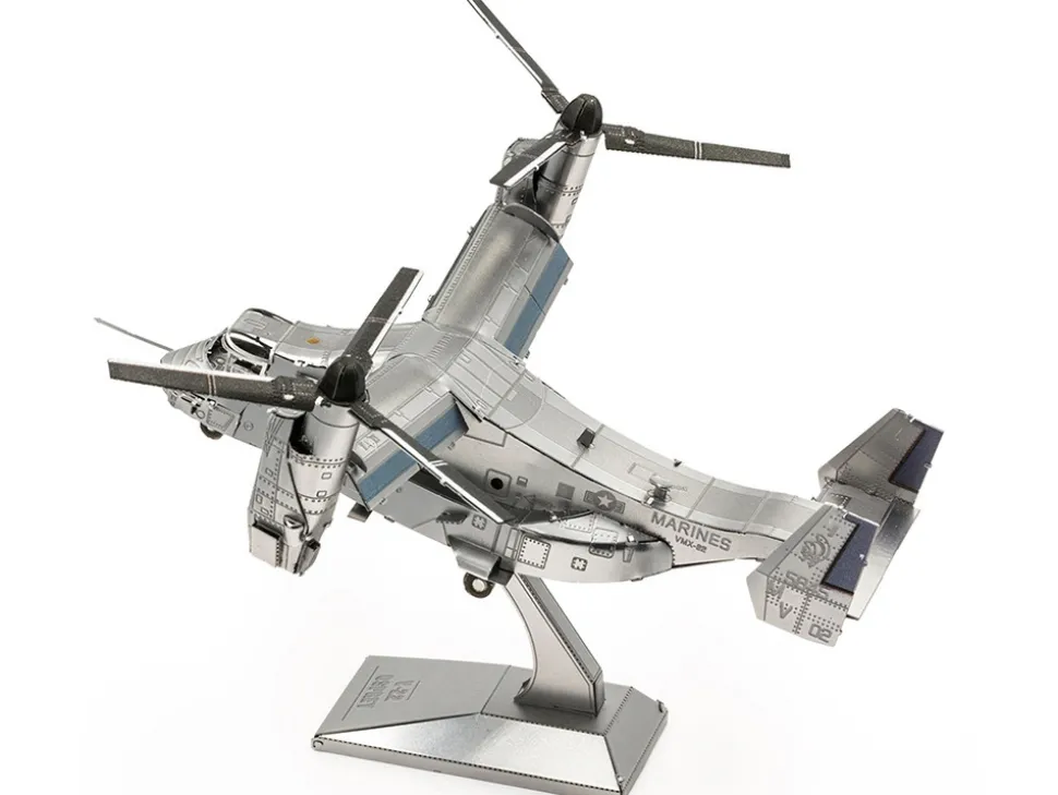 Model Kit Bell Boeing V-22 Osprey Aircraft "United States Military" (Challenging Difficulty) Steel Model by Metal Earth