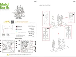 Model Kit Black Pearl Ship (Moderate Difficulty) Steel Model by Metal Earth