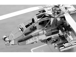 Model Kit Boeing AH-64 Apache Attack Helicopter (Moderate Difficulty) Steel Model by Metal Earth