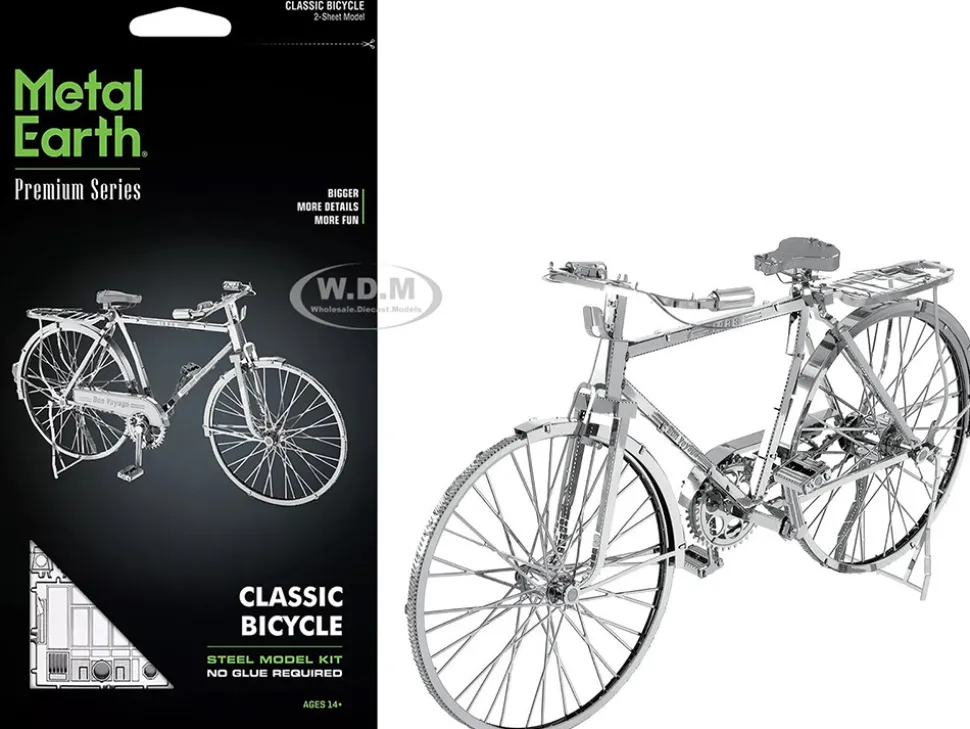 Model Kit Classic Bicycle "Bon Voyage" (Challenging Difficulty) Steel Model by Metal Earth