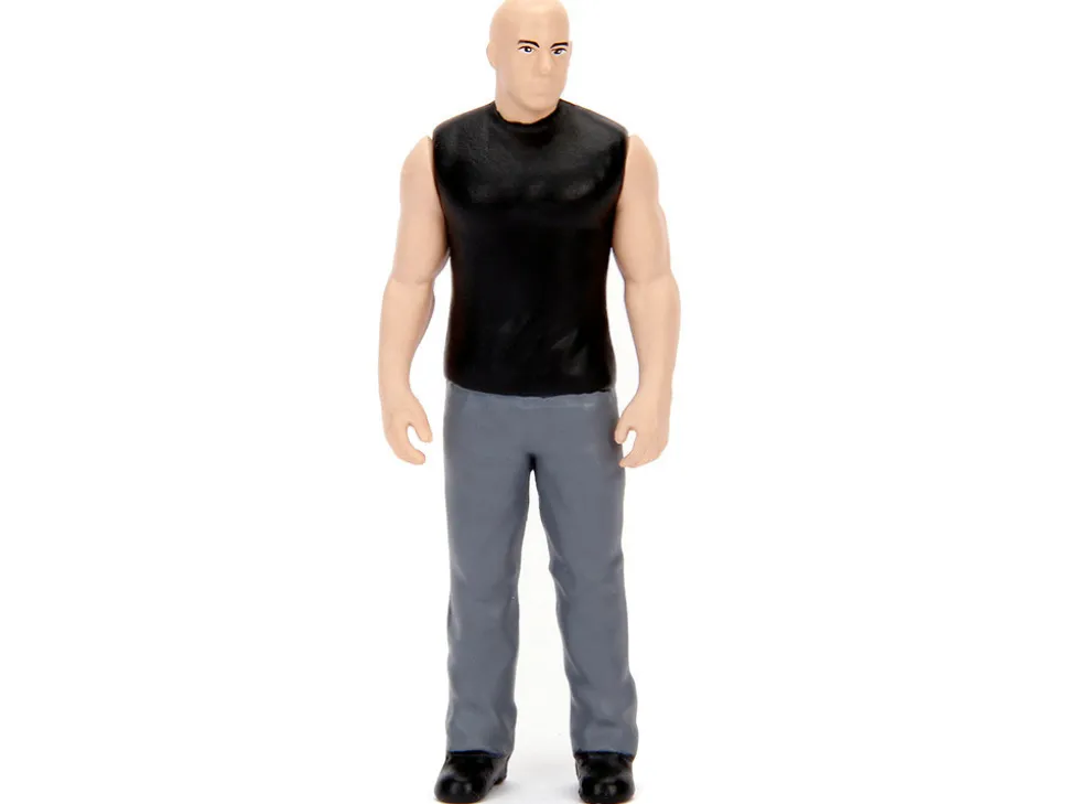Model Kit Dodge Charger R/T Black and Dom Diecast Figure "Fast & Furious" Movie "Build N' Collect" Series 1/24 Diecast Model Car by Jada