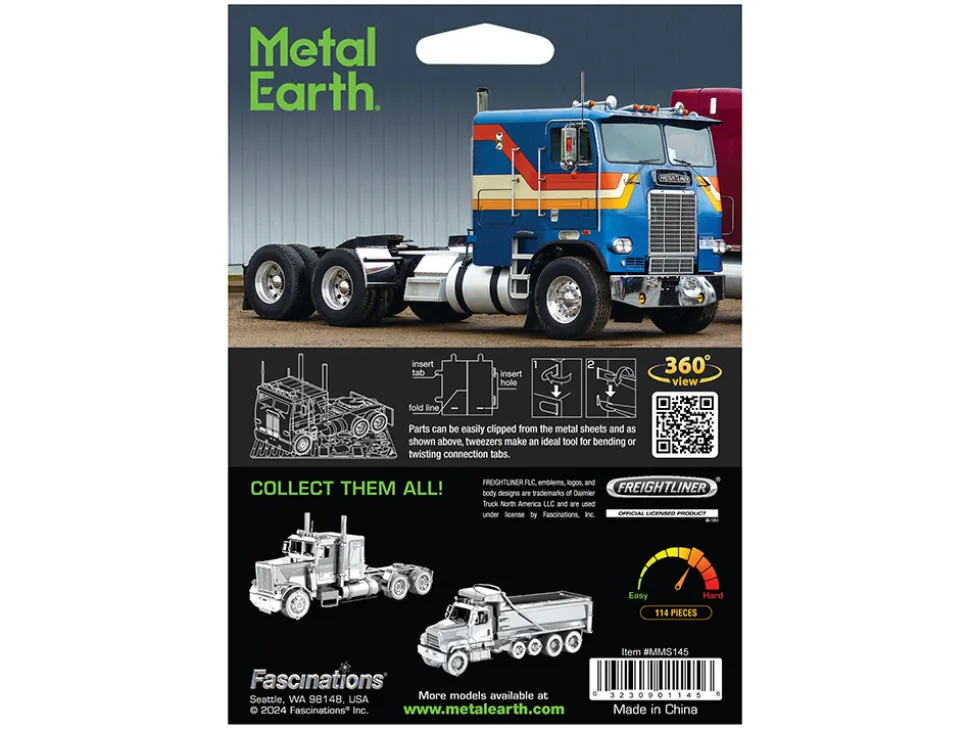 Model Kit Freightliner COE Truck (Challenging Difficulty) Steel Model by Metal Earth