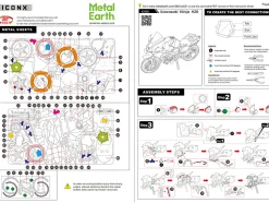 Model Kit Kawasaki Ninja H2R Motorcycle (Expert Difficulty) Steel Model by Metal Earth