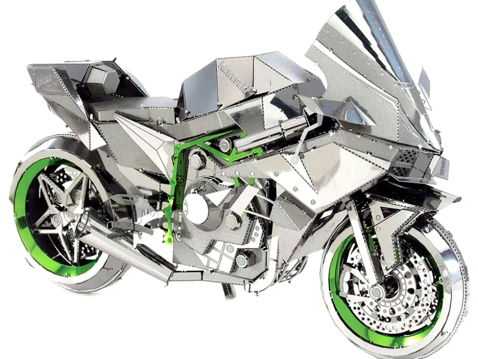 Model Kit Kawasaki Ninja H2R Motorcycle (Expert Difficulty) Steel Model by Metal Earth