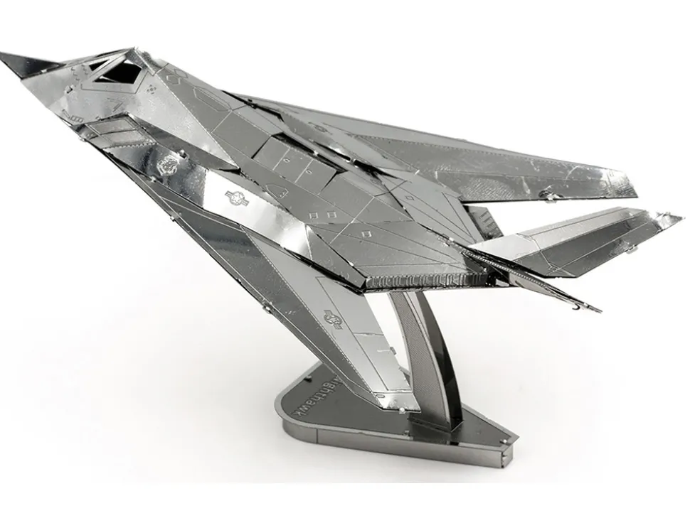Model Kit Lockheed Martin F-117 Nighthawk Stealth Aircraft "United States Air Force" (Moderate Difficulty) Steel Model by Metal Earth