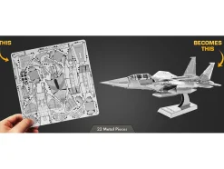 Model Kit McDonnell Douglas F-15 Eagle Fighter Aircraft (Moderate Difficulty) Steel Model by Metal Earth