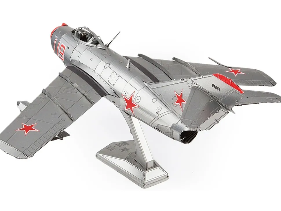 Model Kit Mikoyan-Gurevich MiG-15 Fighter Aircraft "Korean War" Soviet Air Force (Moderate Difficulty) Steel Model by Metal Earth