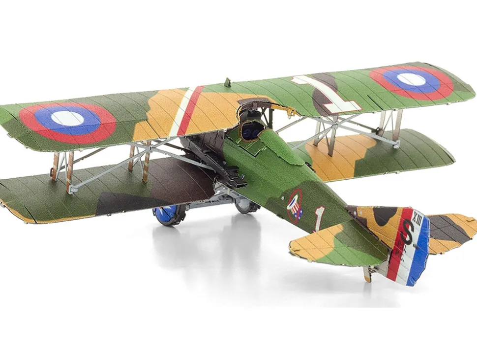 Model Kit SPAD S.XIII Fighter Aircraft "World War I" French Air Force (Moderate Difficulty) Steel Model by Metal Earth