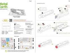 Model Kit Steam Locomotive #844 (Moderate Difficulty) Steel Model by Metal Earth