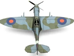 Model Kit Supermarine Spitfire Fighter Aircraft "British Royal Air Force" (Moderate Difficulty) Steel Model by Metal Earth