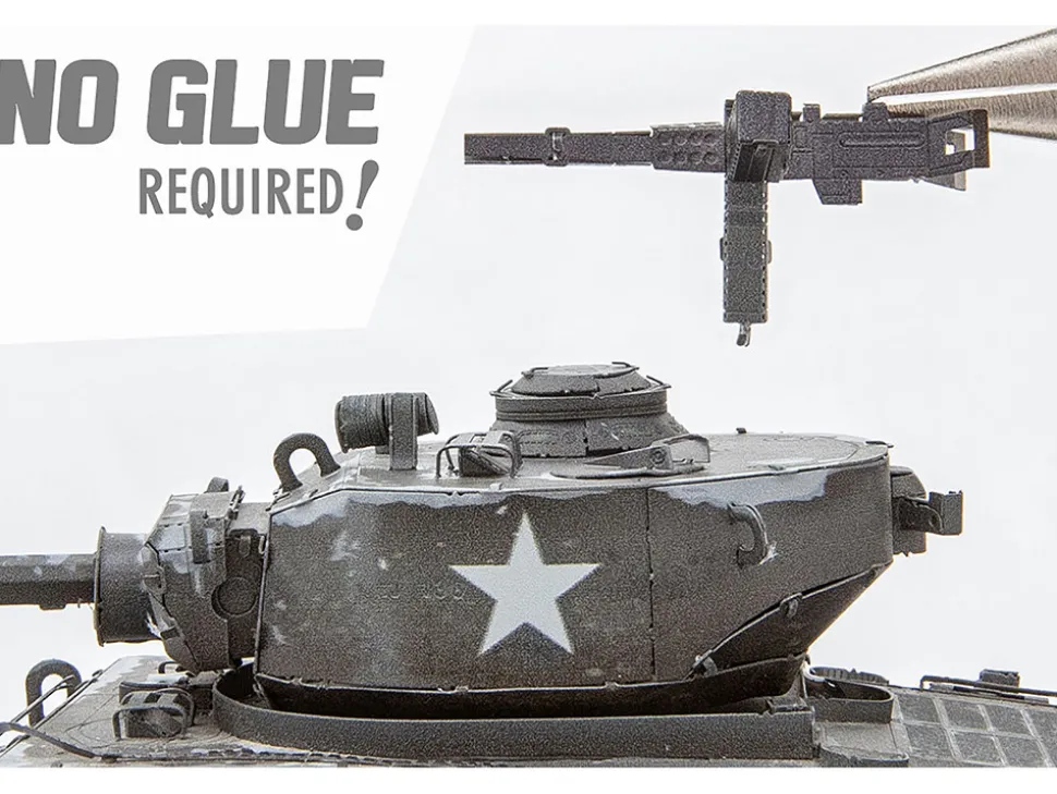 Model Kit United States M4 Sherman Tank (Moderate Difficulty) Steel Model by Metal Earth