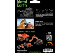 Model Kit Wheel Loader Orange and Black (Challenging Difficulty) Steel Model by Metal Earth